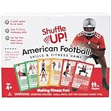Shuffle Up American Football Card Game – Kids Outdoor Garden Games with 70+ Fun & Active Fitness Workout Cards, American Football Gifts for Boys & Girls, Fun Family Games