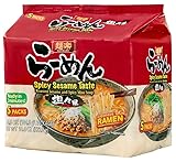 Hikari Menraku Ramen Spicy Sesame Japanese Instant Noodle Soup, 5 Pack 18.4 Oz