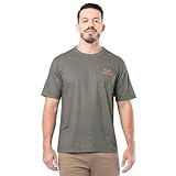 Realtree Men's Short Sleeve Graphic Performance Tee, Moisture Wicking Lightweight T-Shirt for Hunting and Outdoor Lifestyle, Grey/Hunting Dept, Large
