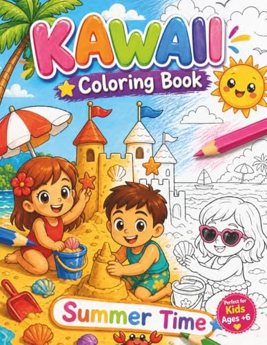 Kawaii Summer Adventure Coloring Book