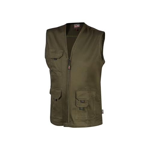 U-POWER DON'T WORRY... BE HAPPY! Chaleco multibolsillos de algodón CHICA Dark Gr