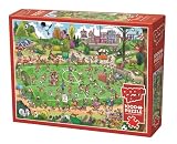 Cobble Hill 1000 Piece Puzzle - Doodletown: Offside Antics - Sample Poster Included