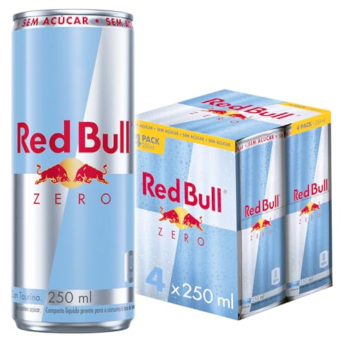 Pack de 4 Latas Red Bull Energético Zero Sem Açúcar 250ml