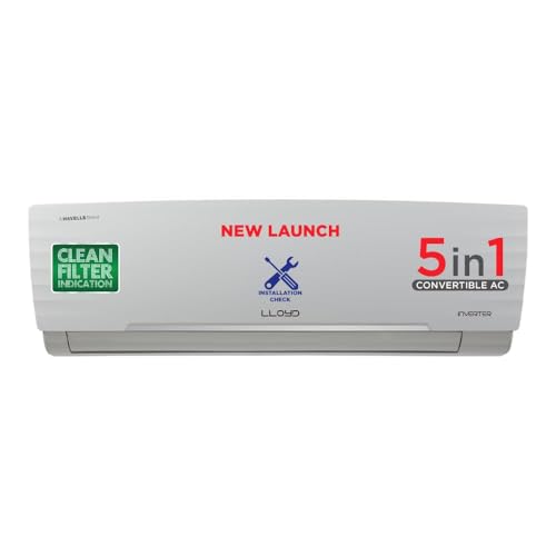 Lloyd 1.5 Ton 3 Star Inverter Split AC (6 in 1 Convertible, Cools Even at 52°C, Copper, Anti-Viral + PM 2.5 Filter