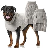 Clark – The Chunky 100% Cashmere Cable Sweater Vest Pet Pullover for Small, Medium and Large Dogs, Cashmere Mist, Small