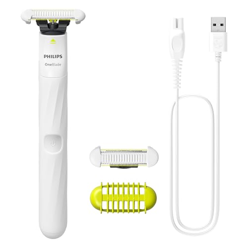 Philips OneBlade Intimate, Rasuradora y recortadora para las zonas íntimas y axilas, para hombre y mujer, con 2 cuchillas SkinProtect contra cortes y rasguños, QP1924/50