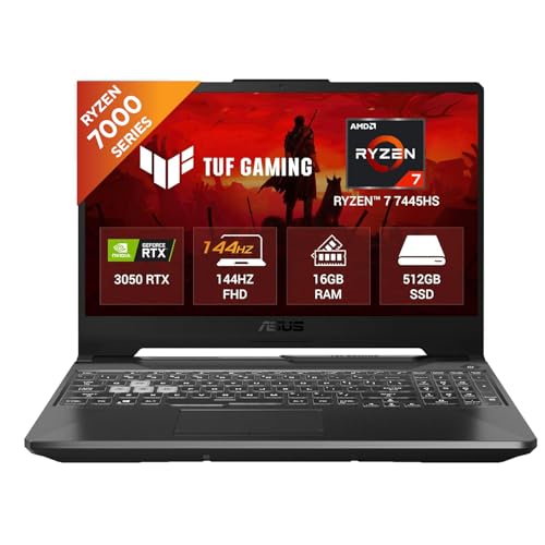 ASUS TUF A15 (2025), AMD Ryzen 7 7445HS,RTX 3050-4GB,75W TGP,16GB DDR5(Upgradeable Upto 64GB) 512GB SSD,FHD,15.6\