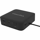 VisionTek VT1200DL USB-C Docking Station Dual 4K – 2X HDMI, 2X DisplayPort, 100W Power Passthrough, Universal Laptop Dock for Windows, MacBook, Chromebook