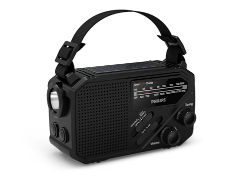 Philips TAR1659 Radio portátil FM/AM con batería recargable integrada, batería A