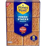 HONEY MAID Fresh Stacks Cinnamon Graham Crackers, Travel Snacks, 12.2 oz (6 Multi Snack Packs)