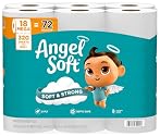 Angel Soft Toilet Paper, 18 Mega Rolls = 72 Regular Rolls, Soft and Strong Toilet Tissue
