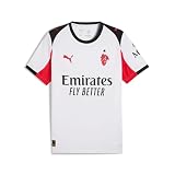 PUMA Men's A.C. Milan Away Jersey Replica, White-for All Time Red AH25, Large ACM Away Jersey Replica