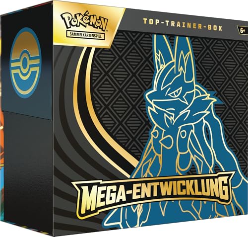 Pokémon-Sammelkartenspiel: Top-Trainer-Box Mega-Entwicklung: Lucario (1 Vollbild-Promokarte, 9 Boosterpacks &amp; Zubehör) günstig kaufen – 105,00€ | Saudeals.de