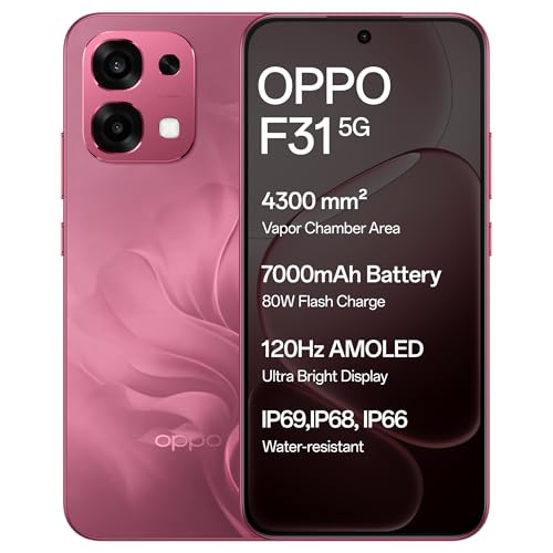 Oppo F31 5G (Bloom Red, 8GB RAM, 128GB Storage)