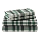 Woolrich Cotton Sheet Set Cottage Charms Print, 100% Cotton Flannel Sheets Warm & Fuzzy Bedding Set King Size Sheets, Fitted Pocket Fits Up to 14" Mattress, King Finton, 4 Piece