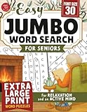Easy Jumbo Word Search For Seniors Extra Large Print Word Pu