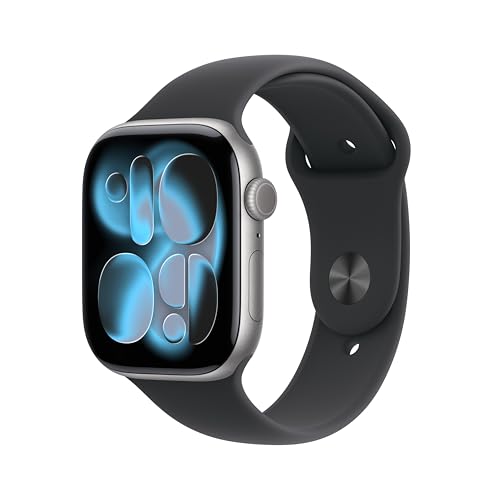 Apple Watch Series 11 [GPS 46mm] Smartwatch with Space Gray Aluminum Case with B