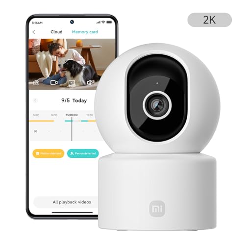 XIAOMI C302 2K 3MP cámara Interior con privacidad, Giro 360°, detección IA bebés