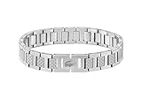 Lacoste Metropole Men’s Link Bracelet – Polished Stainless Steel – Modern and Stylish Men’s Fashion Accessory