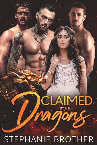 Cover of Claimed by the Dragons: A Dragon Shifter Paranormal Reverse Harem Romance (Blackwood Forest Book 3)