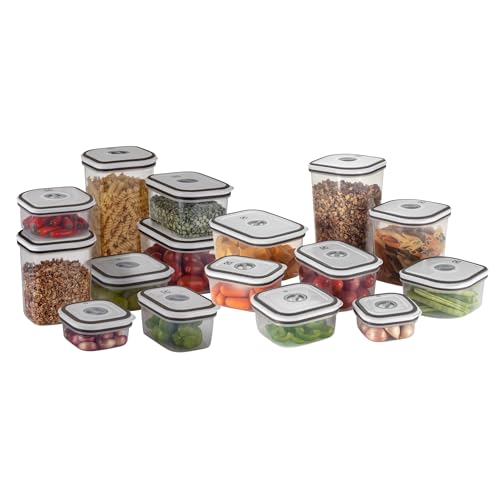 Kit com 16 Potes Herméticos Electrolux Cinza