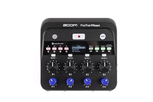 Zoom - P4next enregistreur de podcast, 4 entrées microphone XLR, 4 sorties casqu