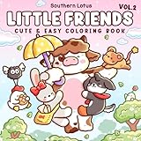 Little Friends Vol 2 Coloring Book For Adults And Teens Feat