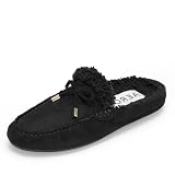 Aerosoles Women's Dafina Casual Mule, Black Faux Suede w Faux Shearling, 10M