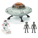 Kidoozie Interstellar Alien Encounter – UFO, Astronaut, Aliens & Space Sled – Ages 3 Years+