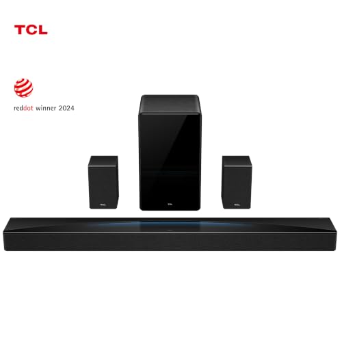 Soundbar TCL com Subwoofer sem fio Bluetooth 7.1.4 Canais 860W RMS HDMI ARC Q85 Pro