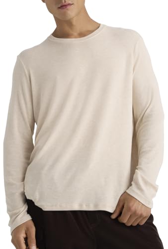 ATM Collection Women's Modal Rib Crewneck, Beige, X-Large