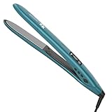 Bio Ionic 10X Styling Iron, Hair Straightener with 1" Sonic Vibrating Plates, Flat Iron with Ion Generating Mineral Complex, Versatile Hair Straightener and Curler, Limited Edition Teal Tides