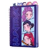 KPop Demon Hunters™ Huntr/x Tab Journal with 80 Lined Pages, Spiral-Bound, Notebook Size 6x8, Official KPop Demon Hunters Merch for K-Pop Fans, Students, Teens