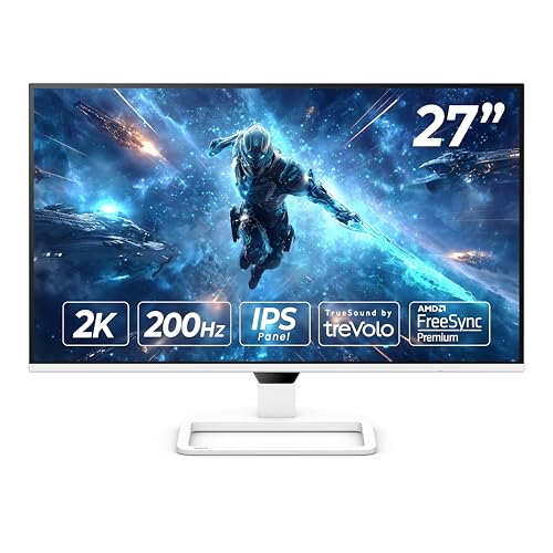 BenQ EW270Q 27 2K QHD 200Hz IPS Gaming Monitor | HDRi|1200:1 Contrast|90% P3 Gamut|350 nits|Built-in-Speakers(5W X2)|AMD FreeSync Premium|USB-C (65 W), HDMI|Eye-Care| Game Color Mode