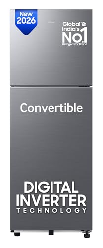 Samsung 236 L, 3 Star, Convertible, Digital Inverter Frost Free Double Door Refrigerator (RT40H28U3THL