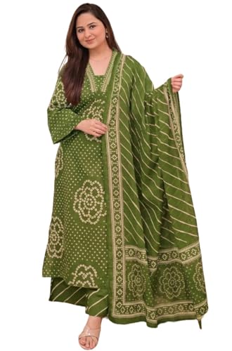 Klosia Women Pure Cotton Kurta Pant Set with Dupatta
