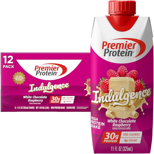 12-Pk 11-oz Premier Protein Shake Indulgence (White Choco Raspberry)