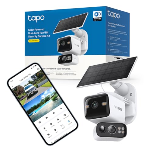 Tapo C645D Kit - Outdoor Solar Wi-Fi Security Camera - Dual Lens 2K Pan/Tilt 360