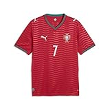 PUMA Men's FA Portugal Home Player Jersey Replica, Club Red-Green Lagoon SS26, Large Fpf Replica