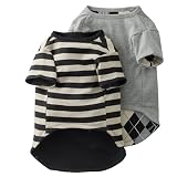 Pet Passion Rover - The Reversible Tee, 2 Pack​ Short Sleeve Pet T-Shirt 100% Organic Cotton Tees for Small, Medium, Large Dog Clothes​, Black Sand, Medium