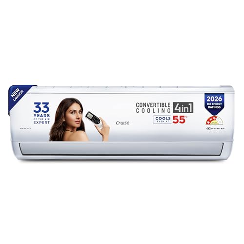 Cruise 1.5 Ton 3 Star,New Star rated, Inverter Split AC with 7-Stage Air Filtration (Copper, Convertible 4-in-1