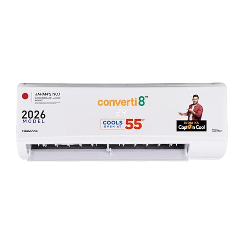 Panasonic 1.0 Ton 3 Star, New Star rated, Inverter Split AC (Smart Auto Cool, Higher Airflow, 55°C Oper.