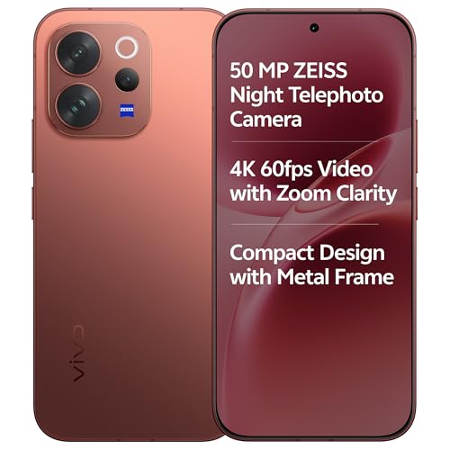 vivo V70 5G (Passion Red, 8GB RAM, 256GB Storage) with No Cost EMI/Additional Exchange Offers