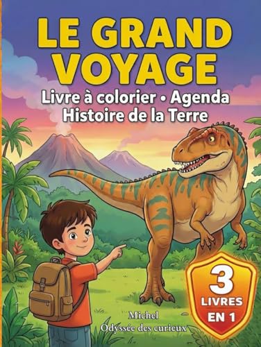 Couverture Le grand voyage — Livre à colorier, Agenda, Histoire de la Terre