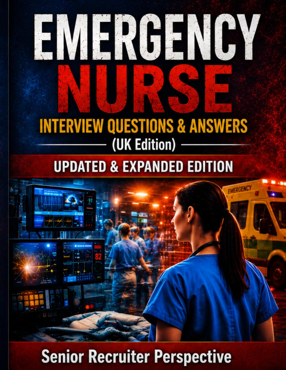 Cover of Emergency Nurse Interview Questions & Answers (UK Edition): 600 Real NHS Questions, High-Pressure Scenarios & Structured Answers from a Senior Recruiter Perspective for Band 5 & Band 6 Roles