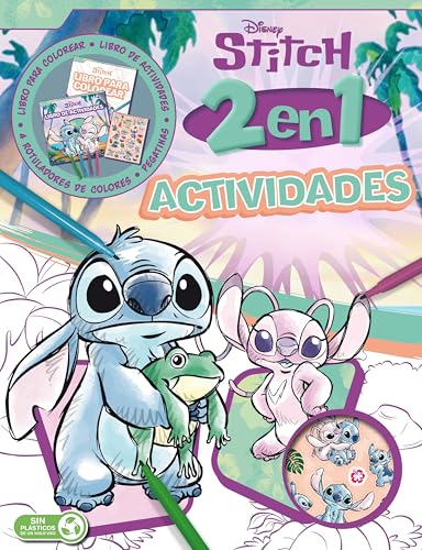 Stitch. Actividades 2 en 1 - Disney - Pack libro colorear y actividades