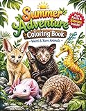 Summer Adventure Coloring Book For Kids Weird Rare Animals C