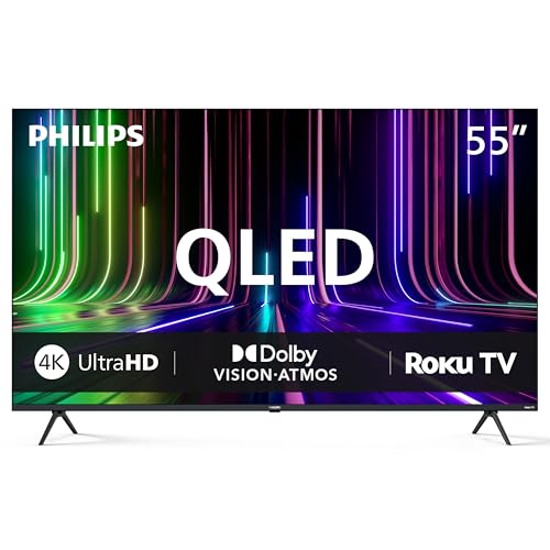 Philips 55PQL7676/F6 7600 Series 55-Inch 4K UHD QLED Roku TV