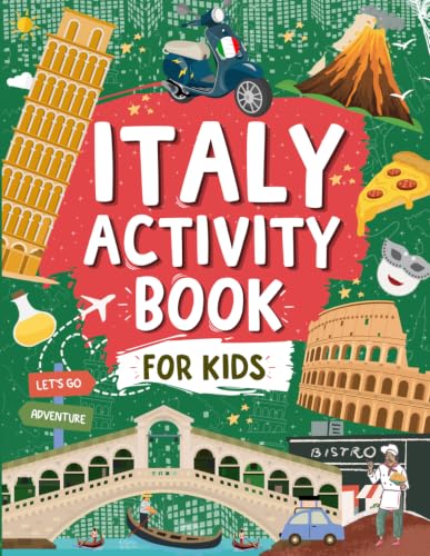 Italy Activity Book For Kids cover