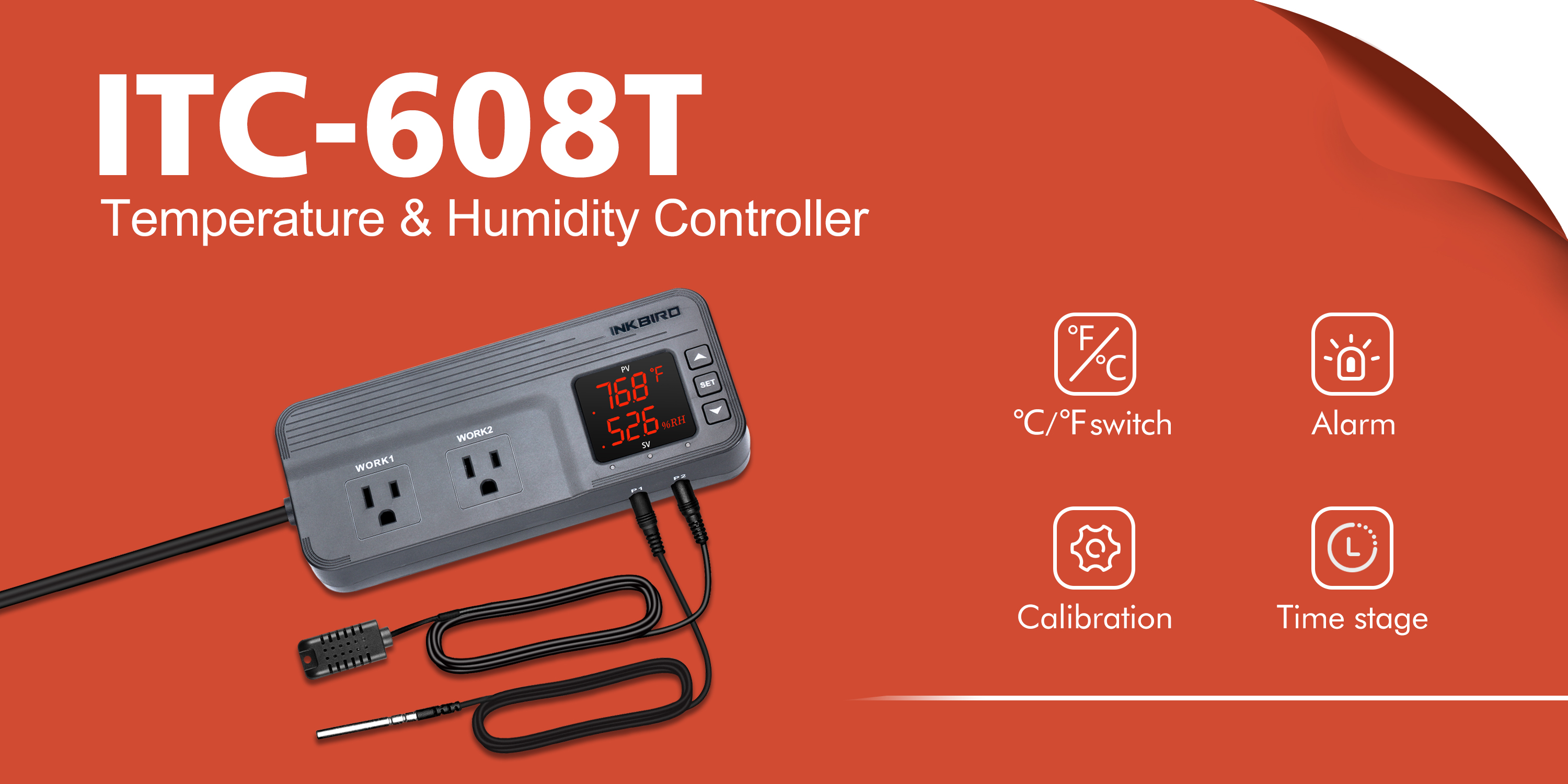 Inkbird ITC608T Temperature&Humidity Controller(3 in 1